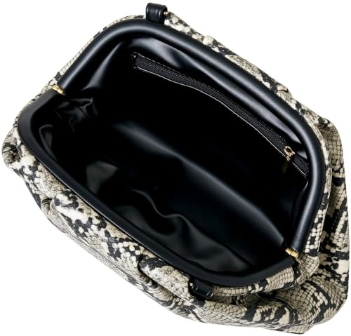 Image of Women's Woven Evening Bag Ruched Dumpling Clutch Purse Detachable Chain Crossbody Bag