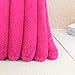 Uhomy 2 Pack Faux Fur Plush Decorative Throw Pillow Covers Luxury Super Soft Pillowcase Fuzzy Striped for Sofa Couch Bed, Fluffy Square Shaggy Cushion Case 20x20 Inch, Home Decor, 50 cm, Hot Pink