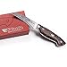 Eagle U-Grip - Cuchillo Tournier 8 cm - acero damasco completo 108 capas / escamas del mango: G10 negro-rojo-blanco