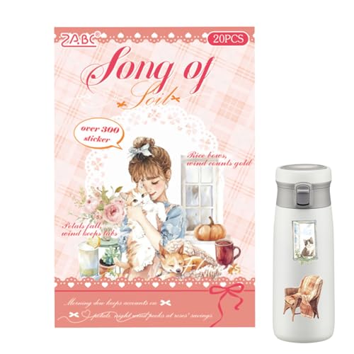 Juego de pegatinas para diario, kit artístico transparente, adornos de diario modernos, sellos minimalistas para manualidades, accesorios de papel elegantes, paquete de decoración versátil