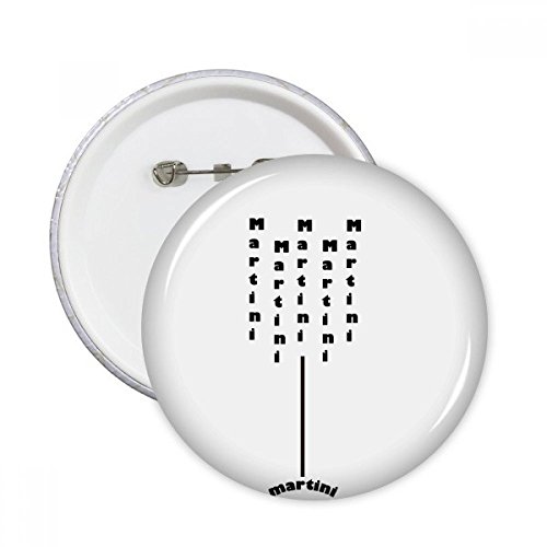 Pins Martini avec son bouton de badge idée cadeau originale pour customiser un sac S