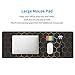 Large Gaming Mouse Pad for Desk, Black Gold HoneycombTechnology Desk Mat, Extended Computer Keyboard Mouse Pad with Non-Slip Base and Stitched Edge,31.5
