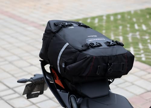 Image of Carbonado Modpac 30L | 100% Waterproof Motorcycle Tailpack | Saddle Bag | Crash Guard Bag (Black) | Polyester
