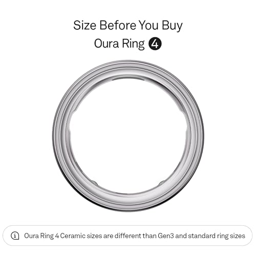 Image of OURA Ring 4 - Silver - Size 11 - Smart Ring | Size First Ring 4 Sizing Kit | Sleep Tracking Wearable - Heart Rate - Fitness Tracker - Up to 8 Days Battery Life
