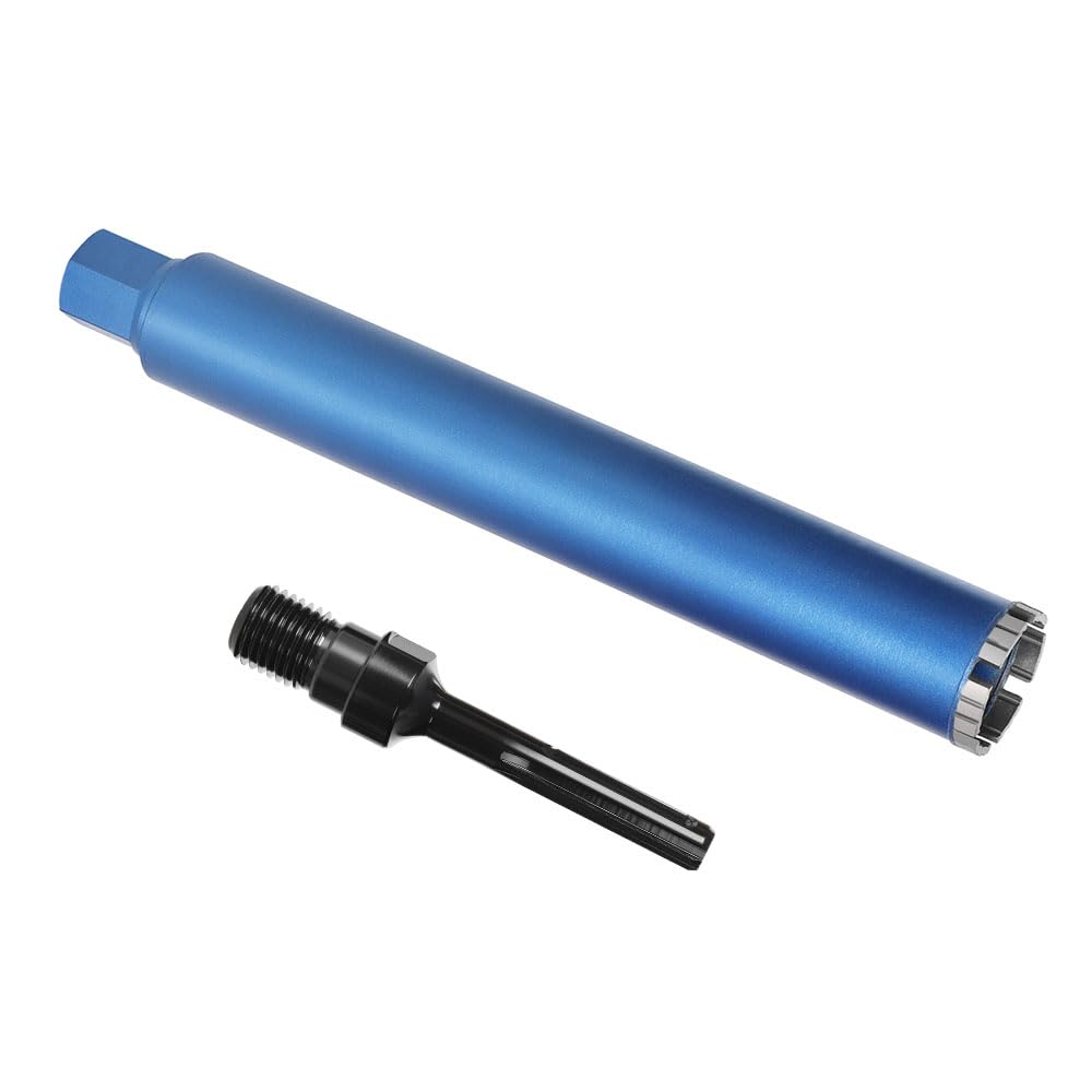 Diamantbohrkrone Kernbohrer für Kernbohrgerät mit Turbo, inkl. SDS-max, 1 1/4", Ø 62mm, Gesamtlänge 460 mm, Nass Trocken Dosenbohrer Diamant Bohrkrone Nassbohrkrone Trockenbohrkrone für Beton
