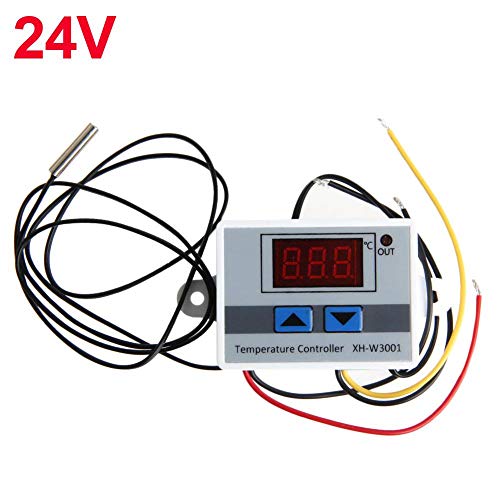 Miyaer Temperature Controller, Digital Thermostat 12V 24V 220VAC, For Incubator Cooling Heating Switch Thermostat With NTC Sensor XH-W3001, All-Purpose method