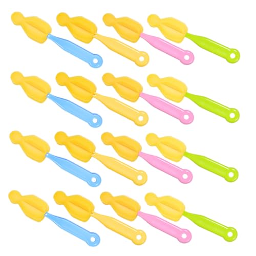 JUMPLAWN 20 Piezas Cepillos Esponja Limpieza de Tetinas Cepillo para Biberones Accesorios Portátiles para Recién Nacidos y Pequeños