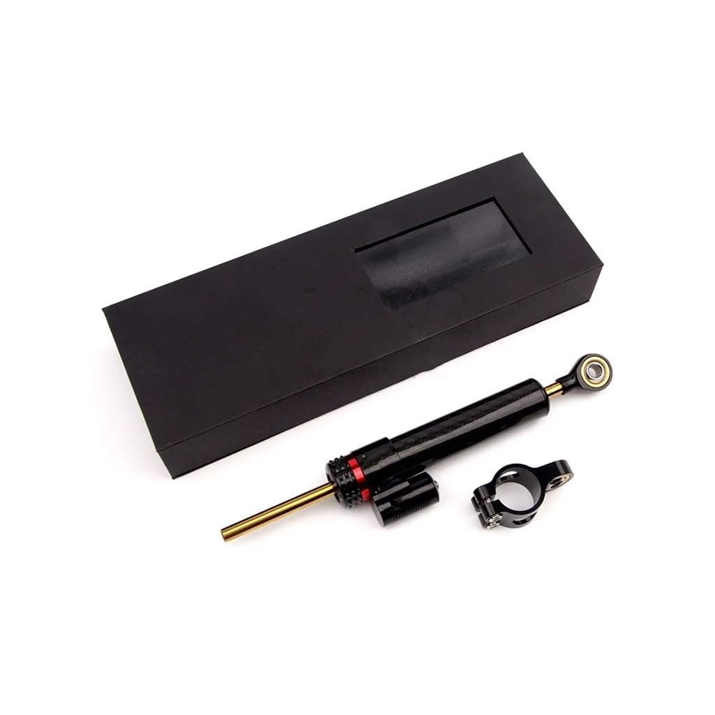 Motocicleta Accesorios Universal Amortiguador Ajustable Estabilizador De Dirección 252mm 342mm Amortiguador Dirección(Black-342mm)