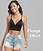 DotVol Women's Plunge Comfortable Pullover Bras Lightly Padded Wirefree Everyday Bra(36A,Black)