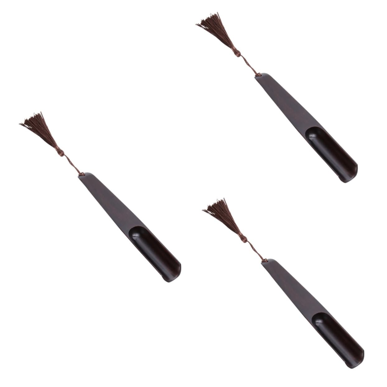PRETYZOOM 3pcs Sandalwood Tea Scoop Elegant Shovel for Loose Leaf Tea Coffee Flour and More for Home Office