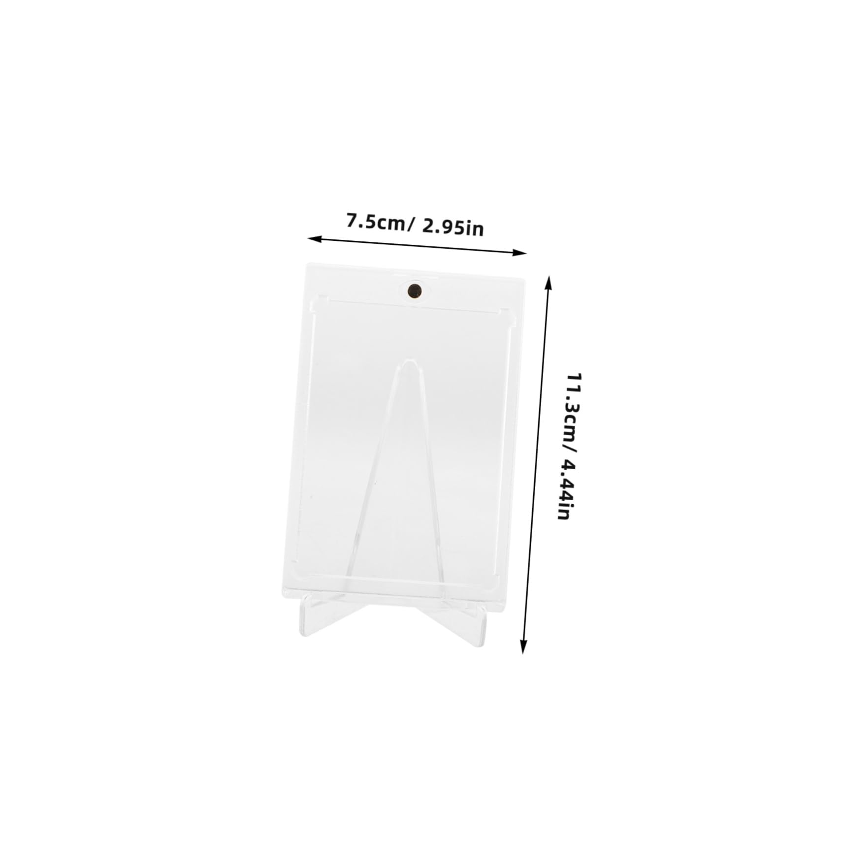 Custodie Porta Carte in Acrilico, Set da 6 con Supporto Display | Foto Cards e Trading Cards, Struttura Magnetica con Base Stabile, Uso Domestico e Ufficio