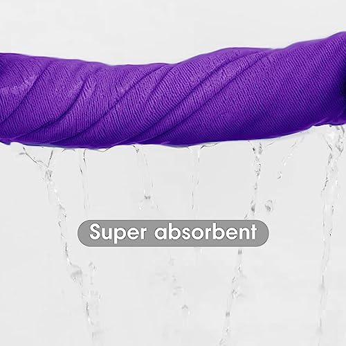 Image of JML Microfiber Bath Towels, 4 Pack, 30 inch x 60 inch, Violet