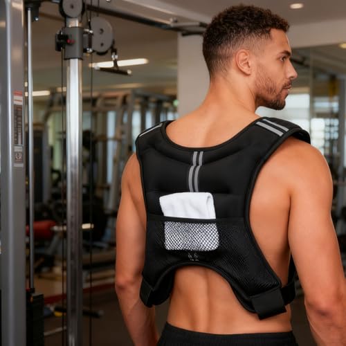 Image of Weighted Vest for Men Women, 12LB /16LB Weight Vest with Reflective Strips, Strength Training Running for Running, Training Workout, Jogging, Walking