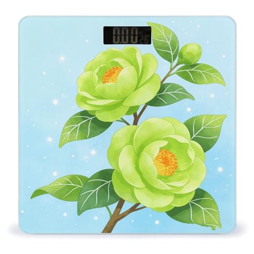 Báscula digital de baño Green Camellia Flower 180 kg miniatura 1
