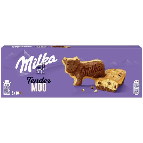 Milka Tender Barrita de Bizcocho Cubierto de Chocolate con Leche, 140g