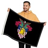 Army West Point Crest College Sports Printed Flag - NCAA Licensed - Nylon - School Banner (Black) (2' x 3')