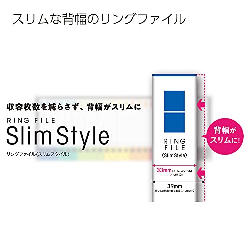 コクヨ ファイル リングファイル スリム 2穴 A4 フ-URF420YG