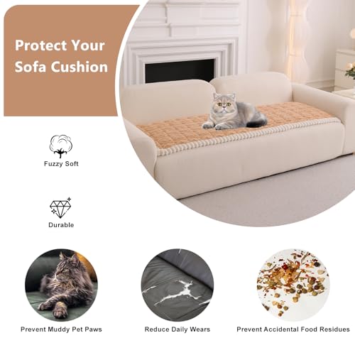 Non Slip Fuzzy Dog Couch Cover Washable Sofa Covers for Pets, 27.6"x59.1" - image 3
