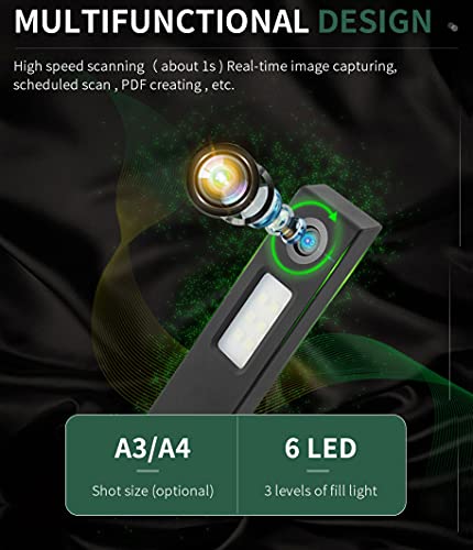 Boek- en documentscanner, 12MP HD-documentcamera, professionele draagbare opvouwbare boekbestandsscanner Max A4-formaat… - Image 6