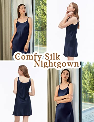 LilySilk 100% Silk Nightgowns for Women Nighties 100 Real Silk Short Nighty Sexy Chemise Ladies Lingerie Petite 16MM&19MM2