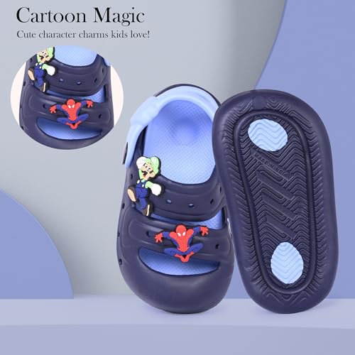 Image of GLJ Kids Comfort Clogs Sandals For Boy And Girl, 1 to 4 Years, Two-Strap Design, Easy To Wear Slip On, Dust and Waterproof, 7101