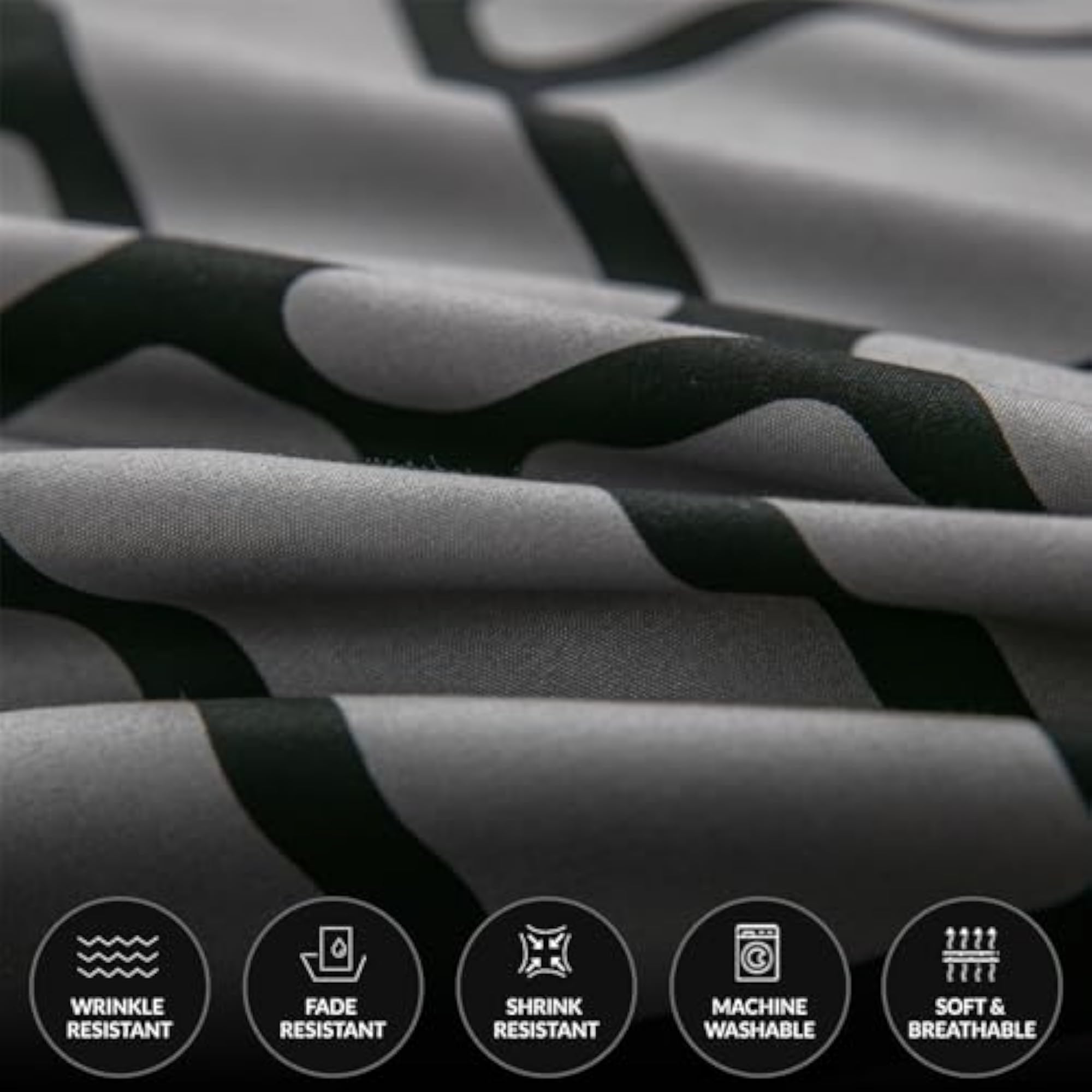 Queen Size Premium Microfiber Duvet Cover Set, 3 Pieces