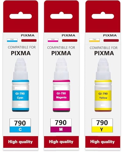 PROINKS GI-790 Multicolor Ink Bottle Compatible Printer for Canon G1010 G2000 G2002 G2010 G2012 G3000 G3010 G3012 G4010 (Cyan/Magenta/Yellow(70ml Each)) (B0CZLL1TF7) Amazon Price History, Amazon Price Tracker