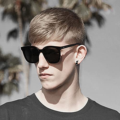 Fiasaso 21Pcs Cross Dangle Earring Set For Men Women Stainless Steel Jewelry Feather Cross Chain Dangle Earrings Stud Blcak, Sliver #TOP5