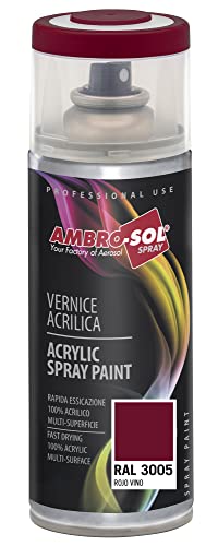 Ambro-Sol V4003005 Vernis peinture Acrylique Multi-Usage, Peinture Brillante pour Intérieur et Extérieur, Adapté a Tous Type de Matériau, Aérosol En Fer-Blanc...