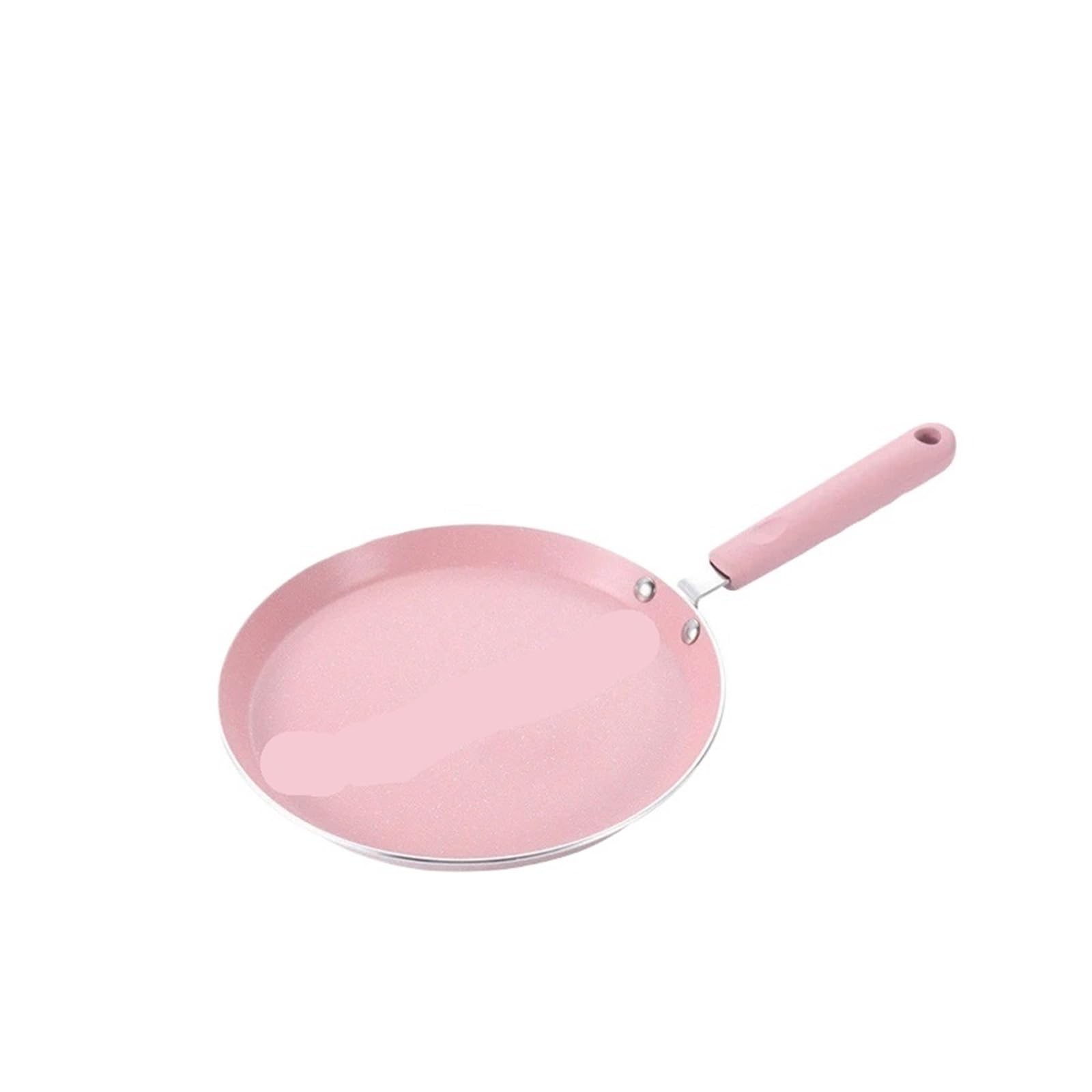 Genérico 1 sartén rosa antiadherente for bistec, huevos, tocino y desayuno de fondo plano