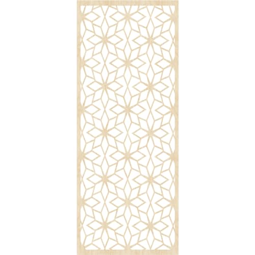 Image of 21 3 /8 inchW x 54 3 /8 inchH x 3 /8 inchT Lake Decorative Fretwork Wood Wall Panels, Birch