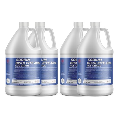 Sodium Bisulfite 40% ACS Grade - 4 Gallon Case - Effective for Industrial Scale Chemical Reactions