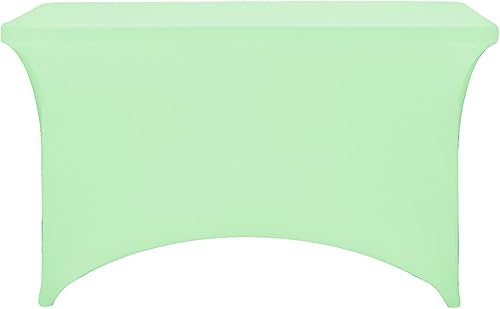 Miniatura 114 de FORLIFE Paquete de 6 manteles de elastano, de ajuste universal para mesas rectangulares de 6 pies, para patios, bodas, banquetes, fiestas