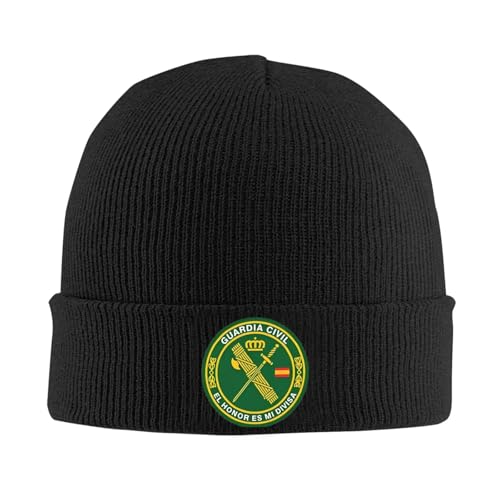 Sombrero de béisbol Masculino, Emblema de la Guardia Civil Española Gorros de Punto Gorro de otoño e Invierno Escudo de Armas cálido Gorra Femenina de acrílico Masculino