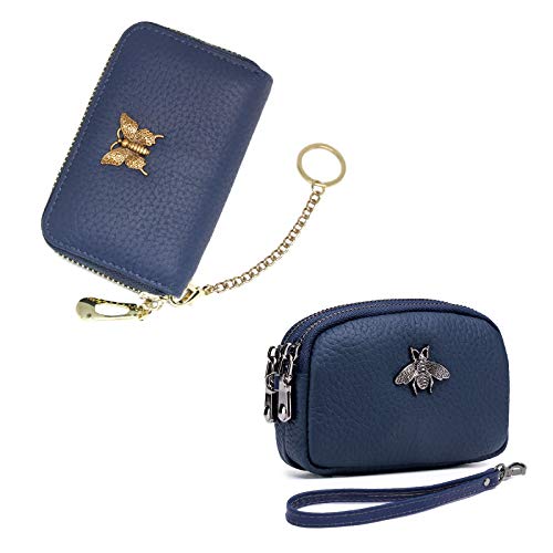 Imeetu Bundle Of 2 Sets) Imeetu Women Coin Purse And Rfid Credit Card Holder Keychain Wallet cover