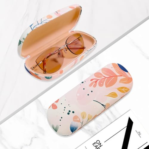 Image of PERFECTSIGHT Hard Shell Eyeglasses Case, PU Leather Protective Glasses Case, Cute Eyeglass Case for Women Men Girls