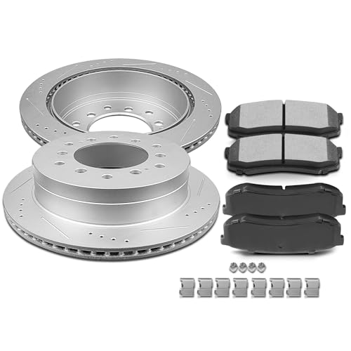 Image of SCITOO Rear Brake Kits Drill & Slotted Brakes Rotor Brakes Pads:31294;D606