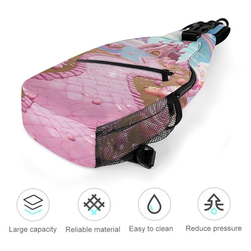 Bolso Crossbody Sling Rosa Candy Land para Viaje miniatura 5