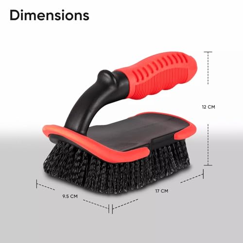 Carpet Cleaning Brush Stiff Bristle Car Carpet Brush with Ergonomic Handle Upholstery Dirt & Grime Removal Scrubber Floor Scrubbing Brush for Upholstery - Image 4