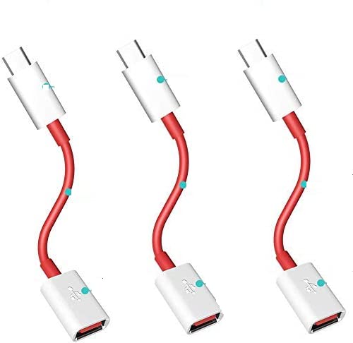 USB 3.0 to Type-C OTG Cable Male-Female Adapter Mouse, Pendrive Connector Compatible with All C Type Supported Mobile Smartphone and Other Devices (Type C to OTG) Pack of 3