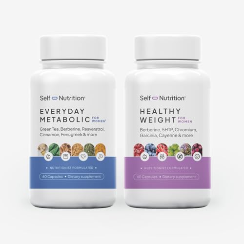 SELF NUTRITION Everyday Metabolic + Healthy Weight - Perfect Combination. Activates GLP-1, Reduces Appetite and Cravings, Supports Mood and Metabolism. USA, Vegan, Gluten Free.