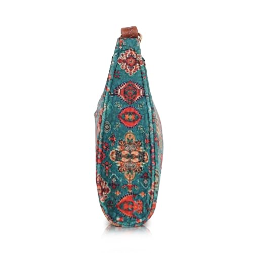 Image of DANIEL CLARK Women's Floral Print Shoulder Bag | PU Leather Sling Bag | Adjustable Strap | Lightweight Crossbody Purse for Daily Use, Travel
