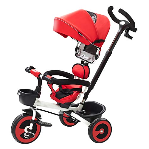 Gute Qualität Kinderwagen Buggys Klapp Kinder Dreirad 1-3-6 Jahre alt Fahrrad Kinderwagen Kinderwagen Slip Baby Artefakt Baby Standardkinderwagen (Color : Red) Cover