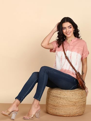 Image of Maaesa Hand Dyed Rayon Top for Women