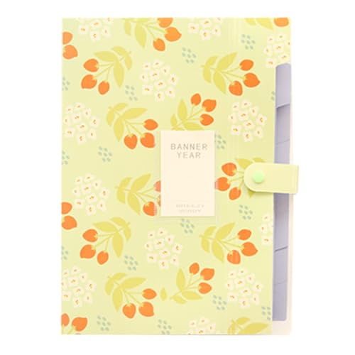 花ファイルオーガナイザー 6 ポケット拡張ドキュメントフォルダーレターサイズ拡張可能なドキュメント分類フォルダーオフィスファイルオーガナイザーセット