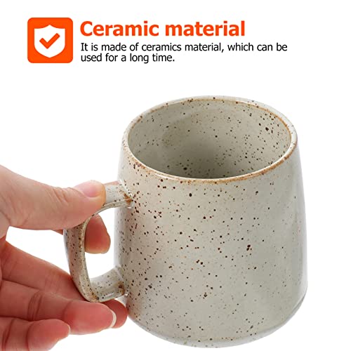 Hemoton Taza de café de cerámica Vintage taza de agua estilo japonés taza de agua con latte capuchino taza con mango… - Imagen 6