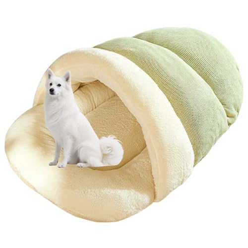 Lifetips 日本スピッツ(Japanese Spitz) ペットベッド 犬猫兼用 冬用 寝袋型 ふわふわ クッション 保温 防寒 洗える 小型犬 中型犬 室内 おしゃれ 北欧風 ソファ ハウス 快眠グッズ 抱っこ感覚 多頭飼い対応 寝具 抗菌 防臭