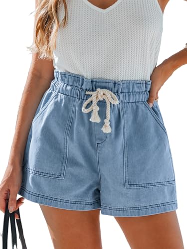 CUPSHE Women’s High Waisted Shorts Drawstring Casual Loose Fit Summer