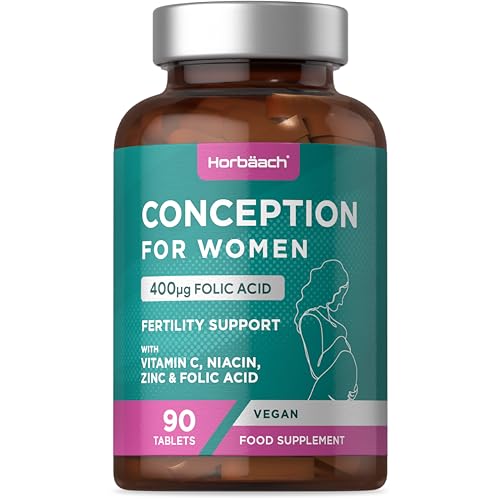 Horbaach Conception Vitamins with Folic Acid & Zinc - 90 Vegan Tablets