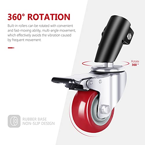 Image of NEEWER 3 Pack 75mm Diameter Swivel Caster, Only for NEEWER C Stand